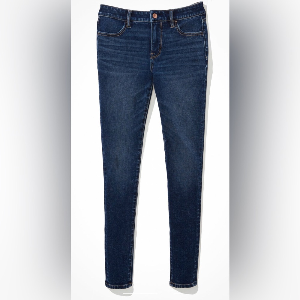 American eagle denim blue skinny jeans